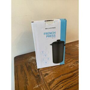 Belwares French Press 50 Oz Coffee Maker Matte Black Double-Wall Stainless Steel